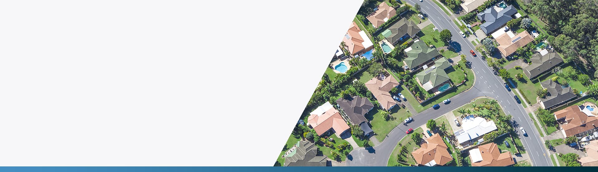 Aerial view of residential subdivision